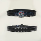 PENDRA Fayeina Black Skull Designer Belt