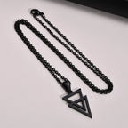 PENDRA Triangle Hollow Pendant Necklace