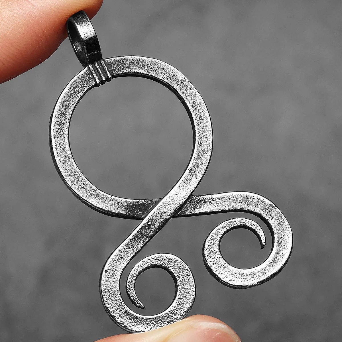 PENDRA Ancient Troll Cross Steel Necklace
