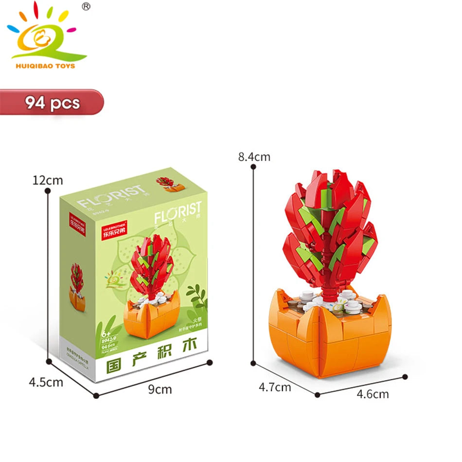 PENDRA Succulent Potted Floral Building Set