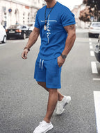 PENDRA Athletic Drawstring T-Shirt and Shorts Set