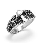 Mushroom Star Men Rings Stainless Steel Retro Punk New In Rock Women Jewelry Fashion Accessories Stranger Things Gift Wholesale