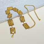 PENDRA Orlaene Metal Gold Western Luxury Waist Chain Belt