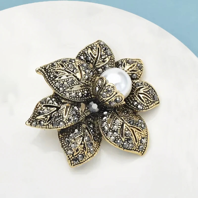 PENDRA Floravie Vintage Floral Brooch