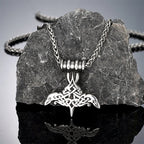 PENDRA Crow Rune Celtic Necklace