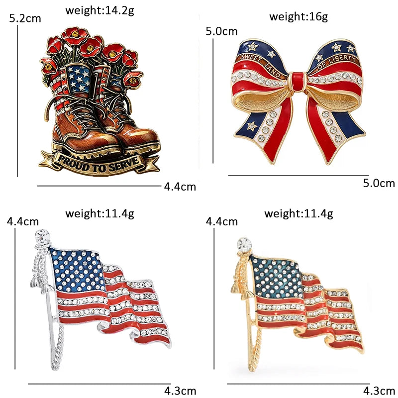 PENDRA America's 250th Independence Day Brooch