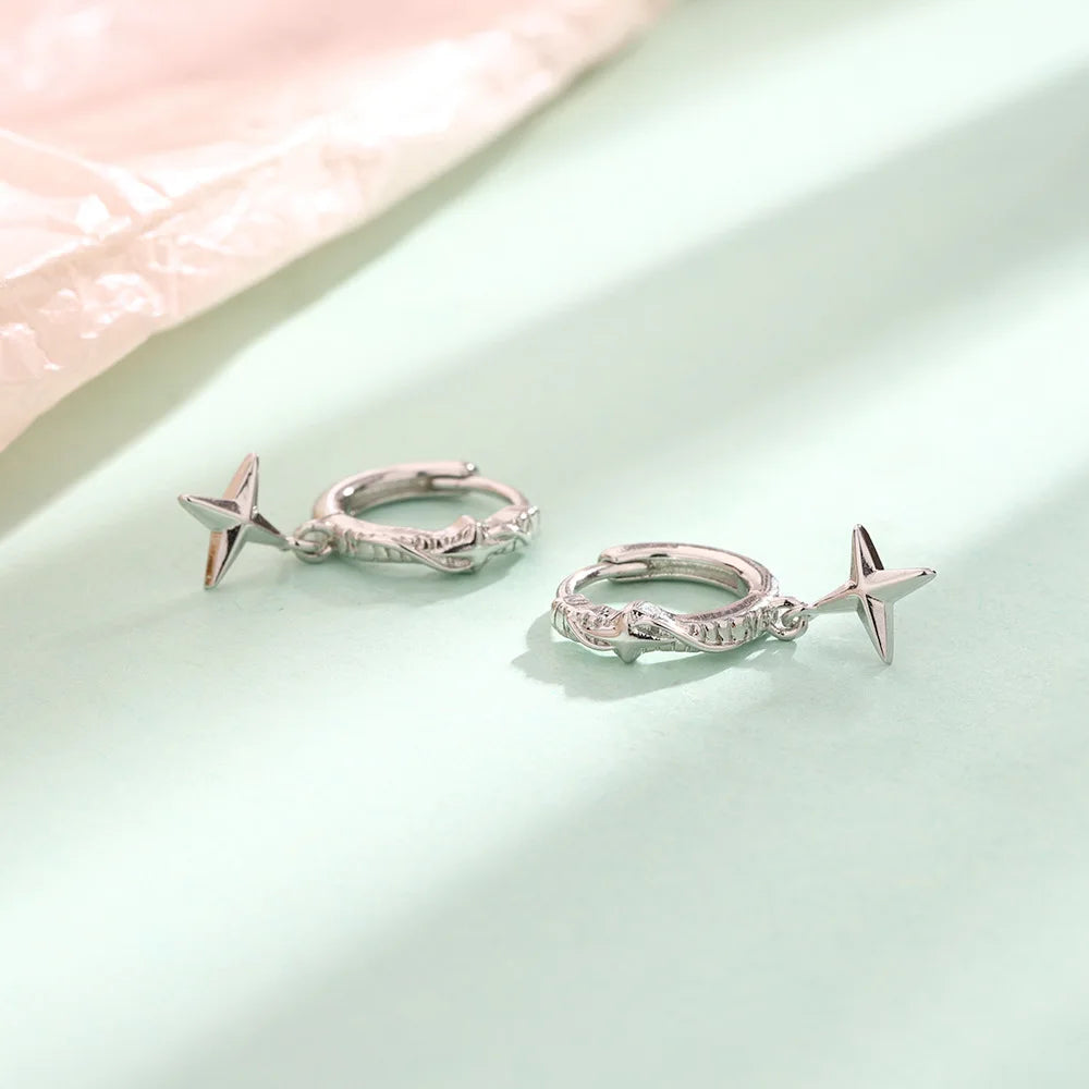 PENDRA Hoop Sterling Silver Earrings