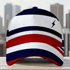 1pc Featuring an Strike Abstract Stripes Design, This Adjustable Snapback Cap Is Ideal for Street And Outdoor Activities.