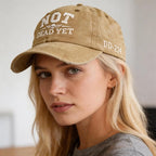 Not Dead Yet Embroidered Baseball Cap DD-214 for Men Women Vintage Still Not Dead Hats Trucker Dad Hat Funny DD214 Washed Cap