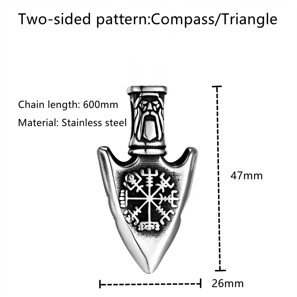 PENDRA Vegvisir Norse Leather Necklace