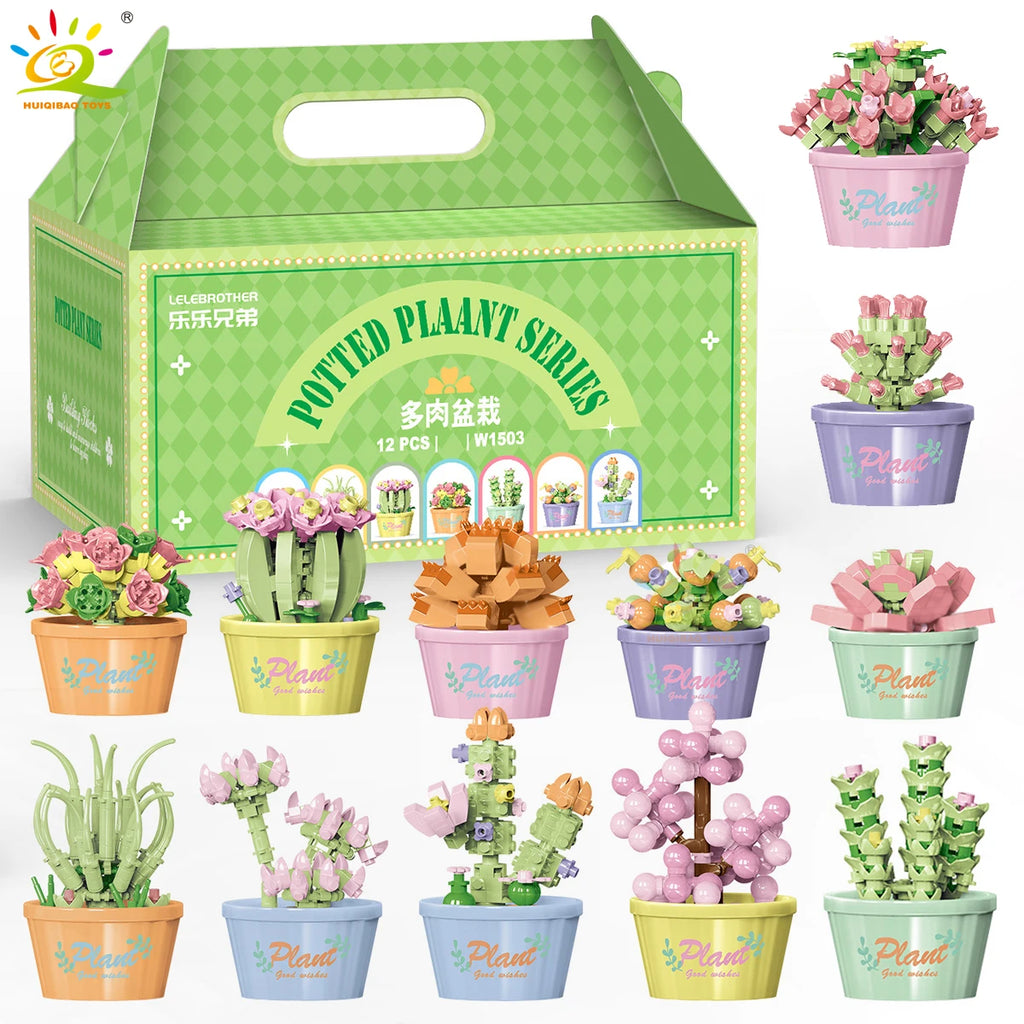 PENDRA Succulent Potted Floral Building Set