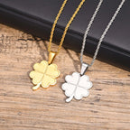 PENDRA Clover Leaf Rope Pendant Necklace