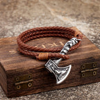 PENDRA Wolf Rune Leather Bracelet