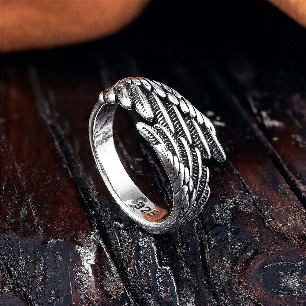 PENDRA Angel Wings Opening Silver Ring