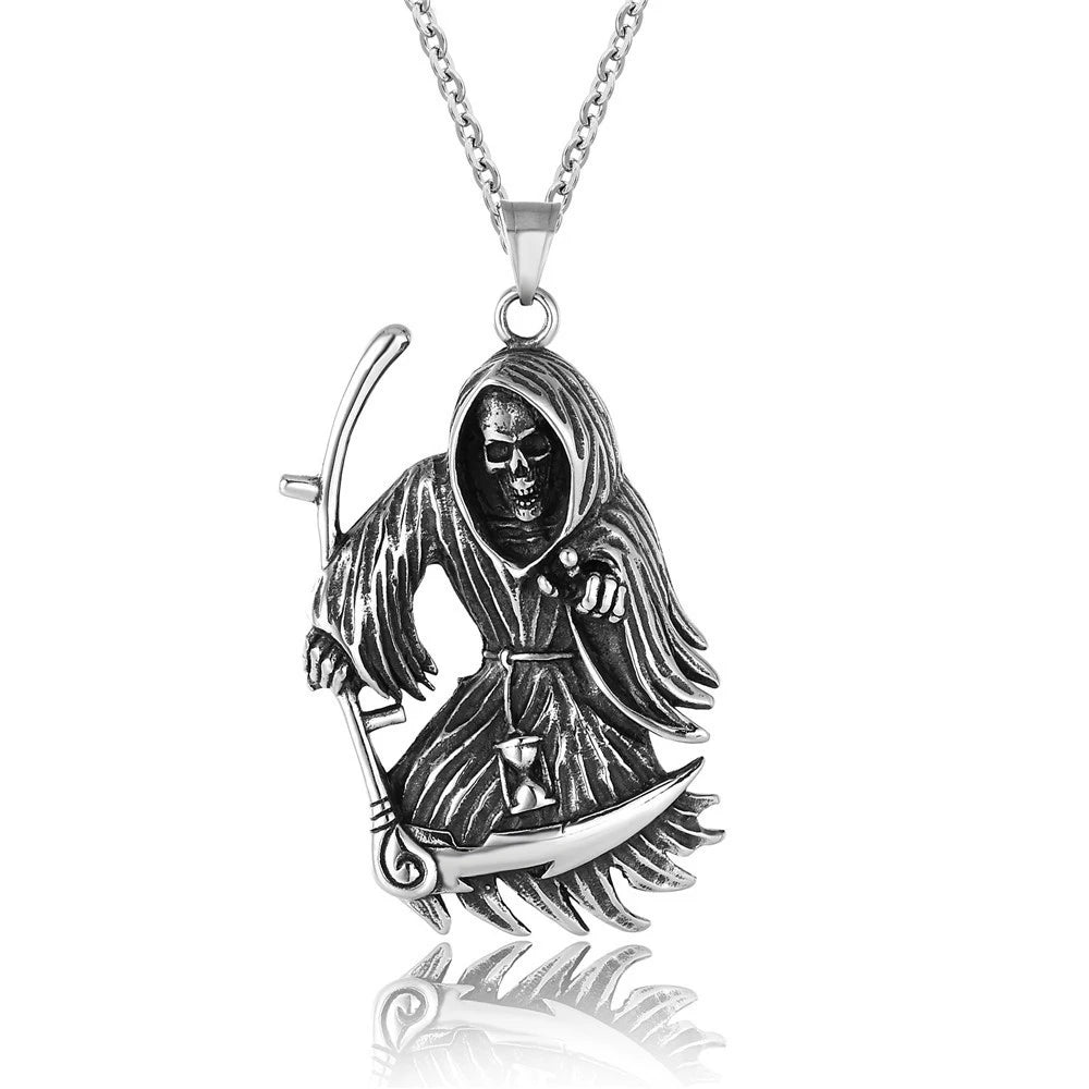 PENDRA Deathscythe Skull Scythe Pendant