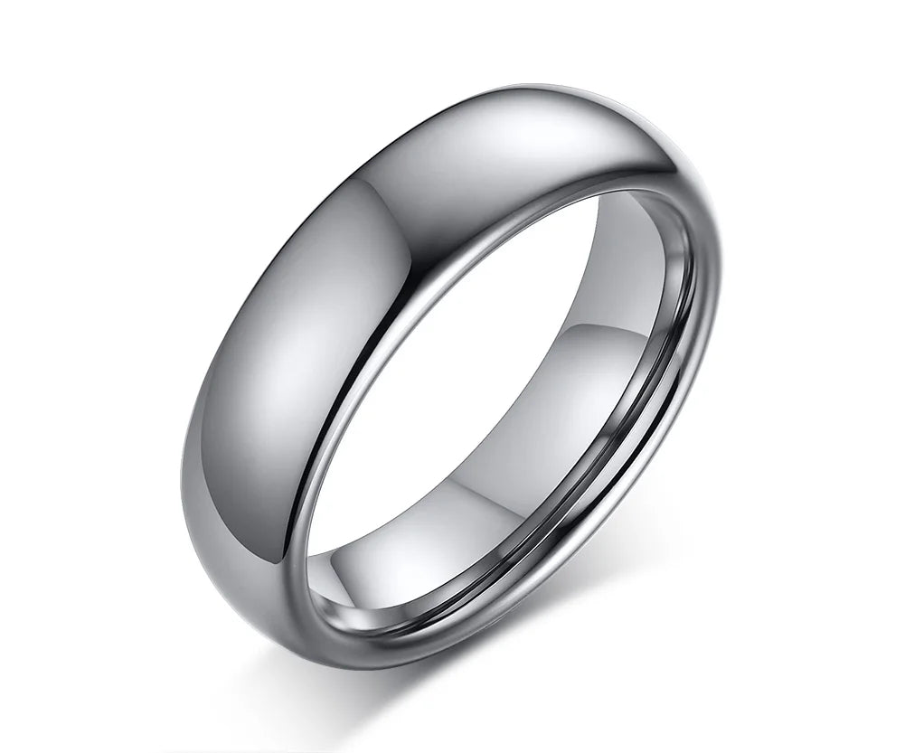 Engrave Tungsten Carbide Wedding Ring for Men Women,Scratch Resistant Waterproof Custom Ring,Valentine's Day Gift