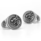 Viking Wizard Wolf Paw Stainless Steel Mens Rings Punk HipHop Unique Trendy for Male Biker Jewelry Creativity Gift Wholesale