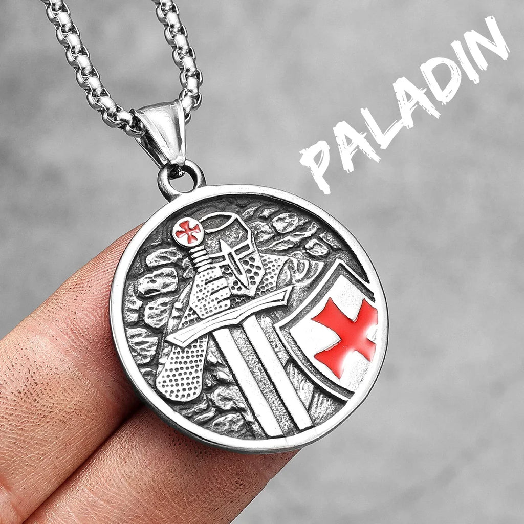 PENDRA Jesus Angel Cross Steel Necklace
