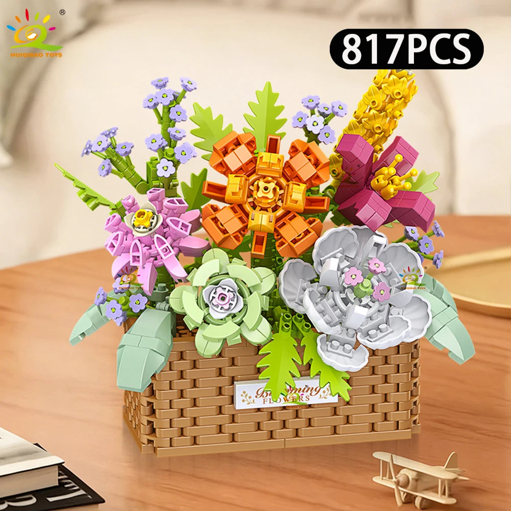 PENDRA Rose Sunflower Micro Building Set