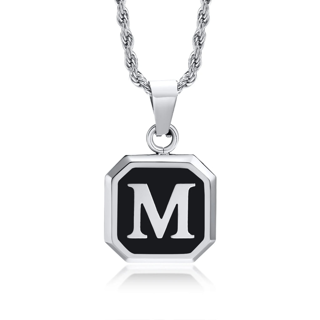 PENDRA Square Twisted Pendant Necklace
