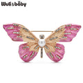 PENDRA Beautiful Enamel Butterfly 4-color Brooch