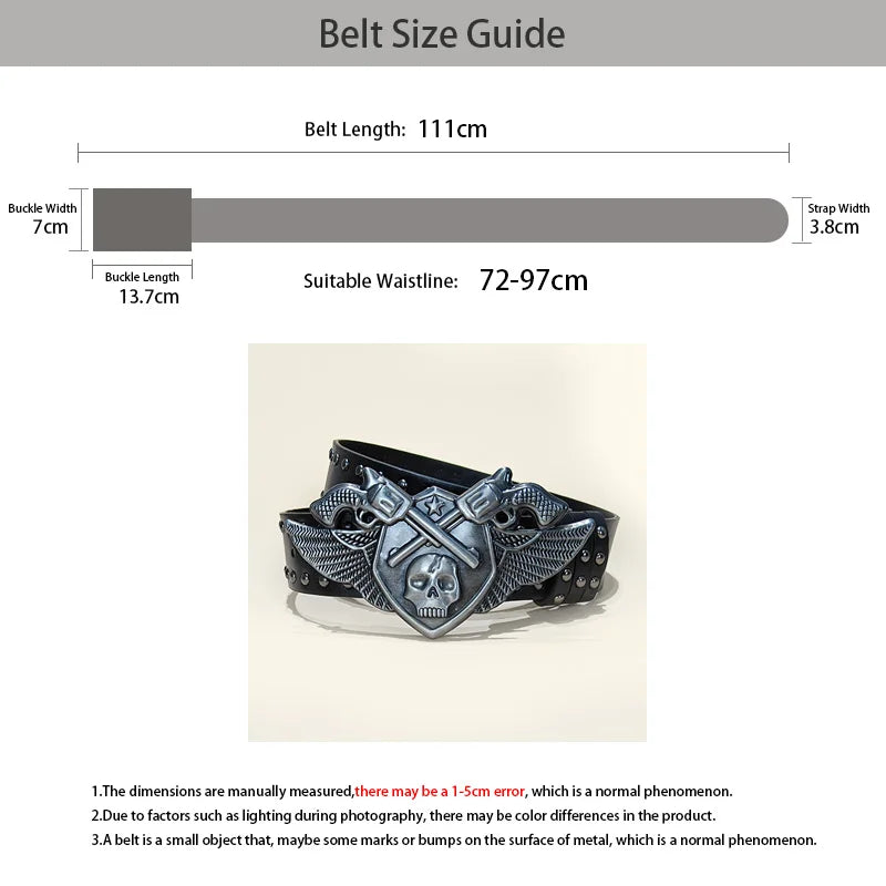 PENDRA Galaeva Black Skull Luxury Belt