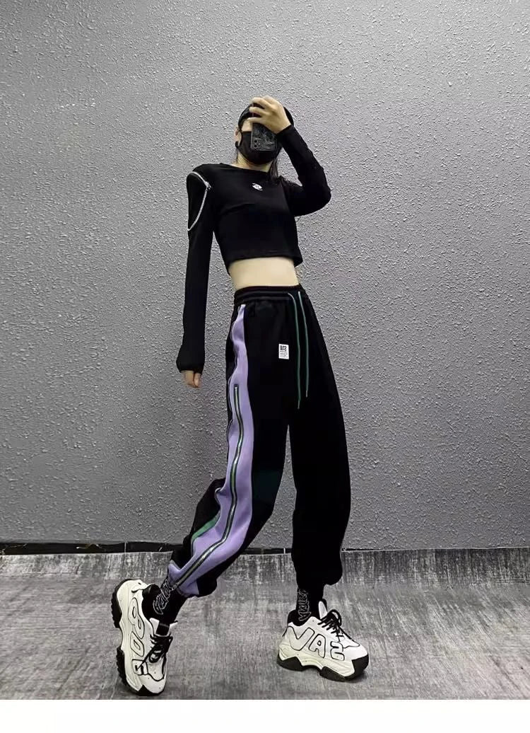 PENDRA Side Color Blocked Pants