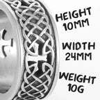 Viking Celtic Knot Cross Stainless Steel Womens Mens Rings Punk Vintage For Boyfriend Biker Jewelry Creativity Gift Wholesale