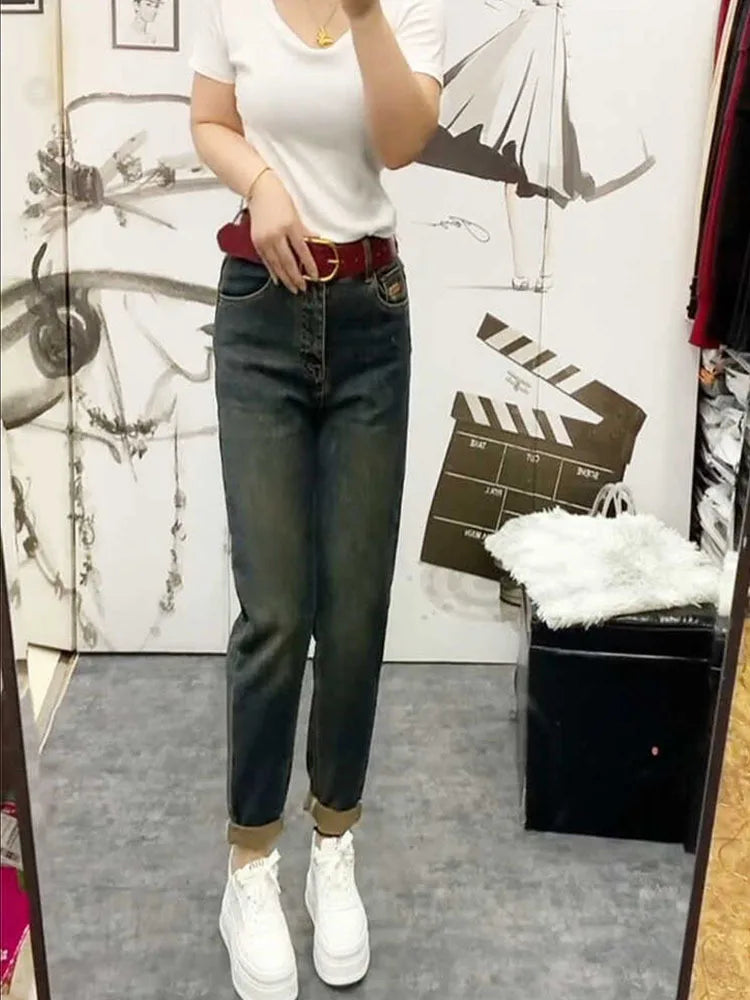 PENDRA Stretch Harem Ankle Jeans