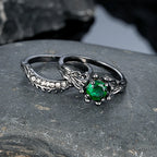 PENDRA Crystal Black Green Ring