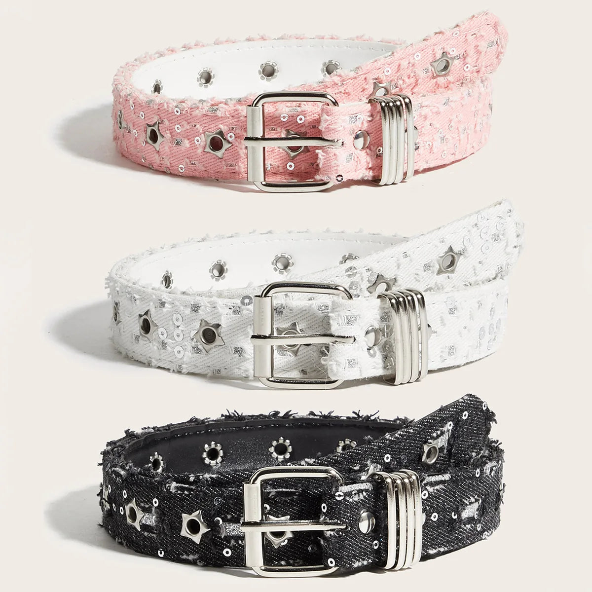 PENDRA Orlaellea Black Pin Buckle Star Luxury Belt