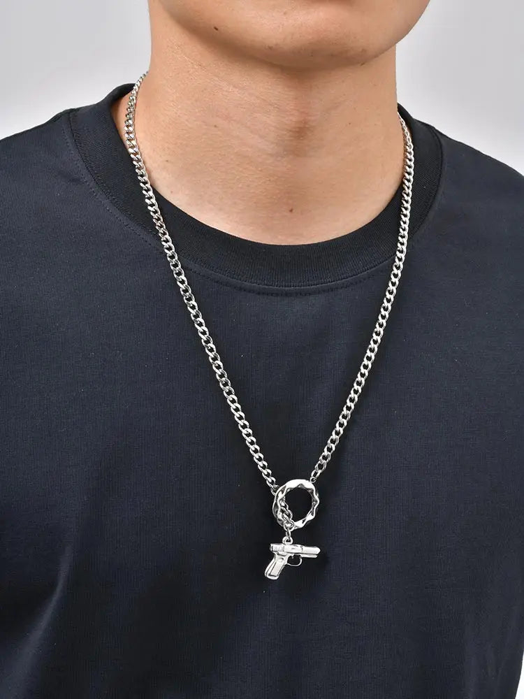 PENDRA Cuban Handcuffs Chain Necklace