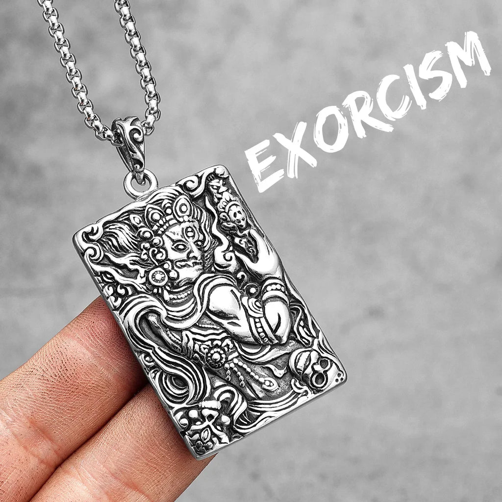 PENDRA Jesus Angel Cross Steel Necklace