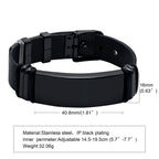 Free Engraving,Stainless Steel Mesh Band Bracelet,Adjustable Bracelet for Men Gift