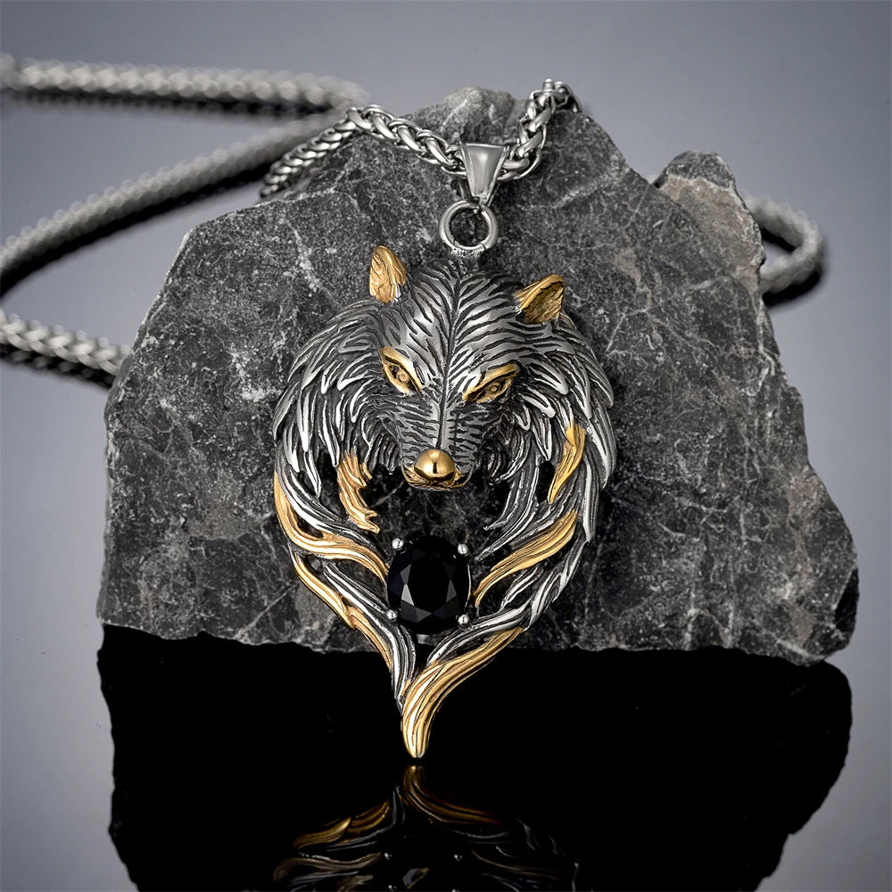 PENDRA Wolf Black Necklace