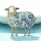 PENDRA Porcelain Animal Collection Brooch