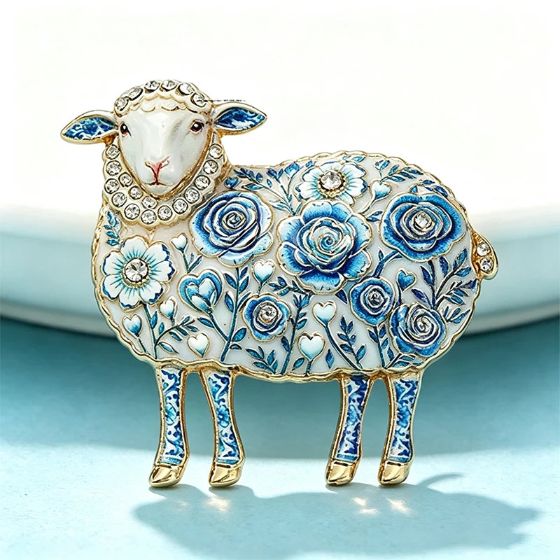 PENDRA Porcelain Animal Collection Brooch