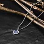 PENDRA Tiger Stone Round Pendant Necklace