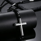 PENDRA Cross Beaded Rosary Rosary Necklace