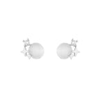 PENDRA Silver Stamp Star Earrings