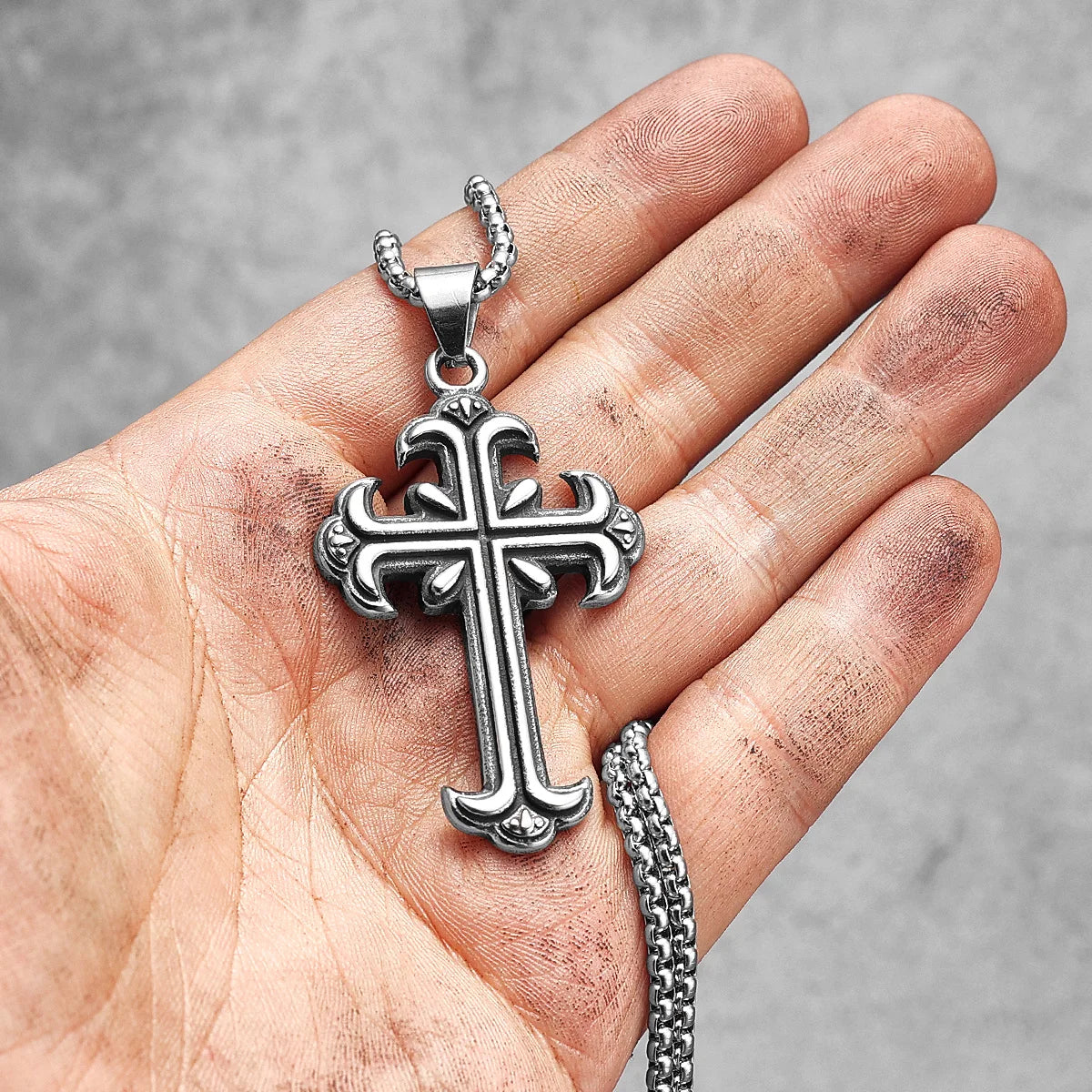 PENDRA Religion Cross Steel Necklace