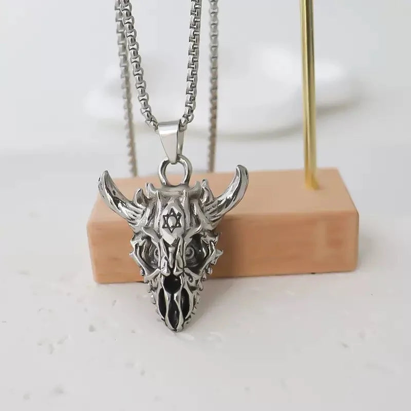 PENDRA Dragonskull Vintage Flying Dragon Skull Pendant