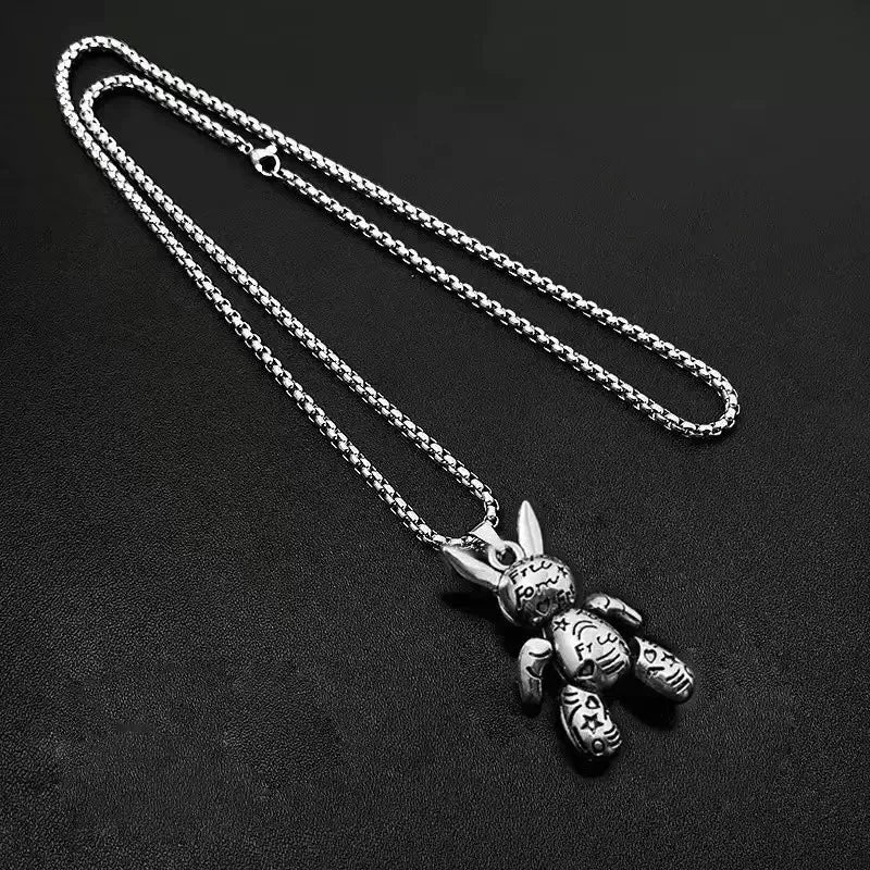 PENDRA Rabbitprint Vintage Printed Rabbit Pendant