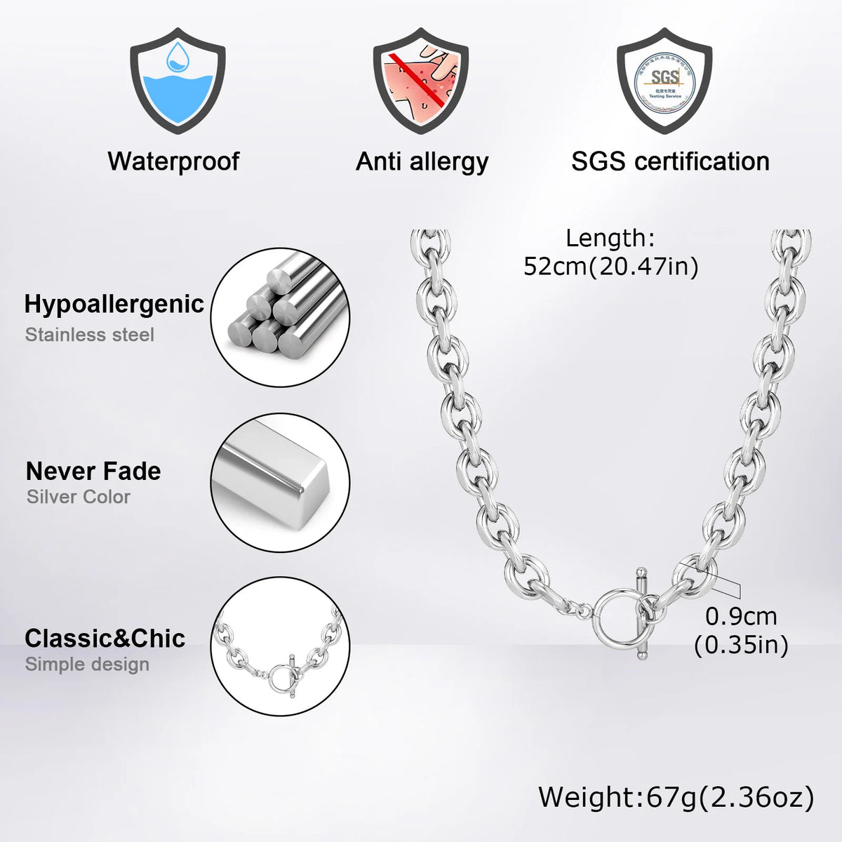 PENDRA Rolo Heavy Chain Necklace