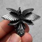 Angel Wing Pray Amulet Stainless Steel Men Necklaces Pendant Chain Punk New in For Couple Women Fashion Jewelry Gifts Wholesale