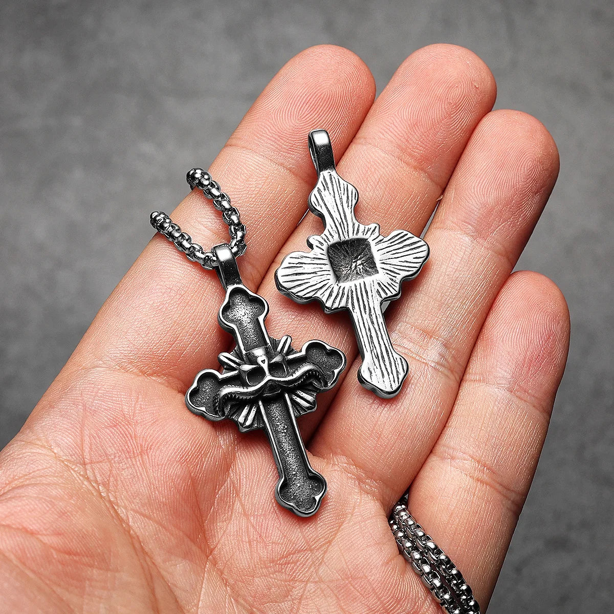 Satan Cross Men Necklaces Stainless Steel Pendant Chain Women Fashion Jewelry Punk Amulets New In Accessories Gifts Wholesale