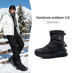 -30c Winter Waterproof Non-slip Cotton  Thick-soled Cold-proof High-top Men's Mountaineering Outdoor Thickened Warm Snow Boots