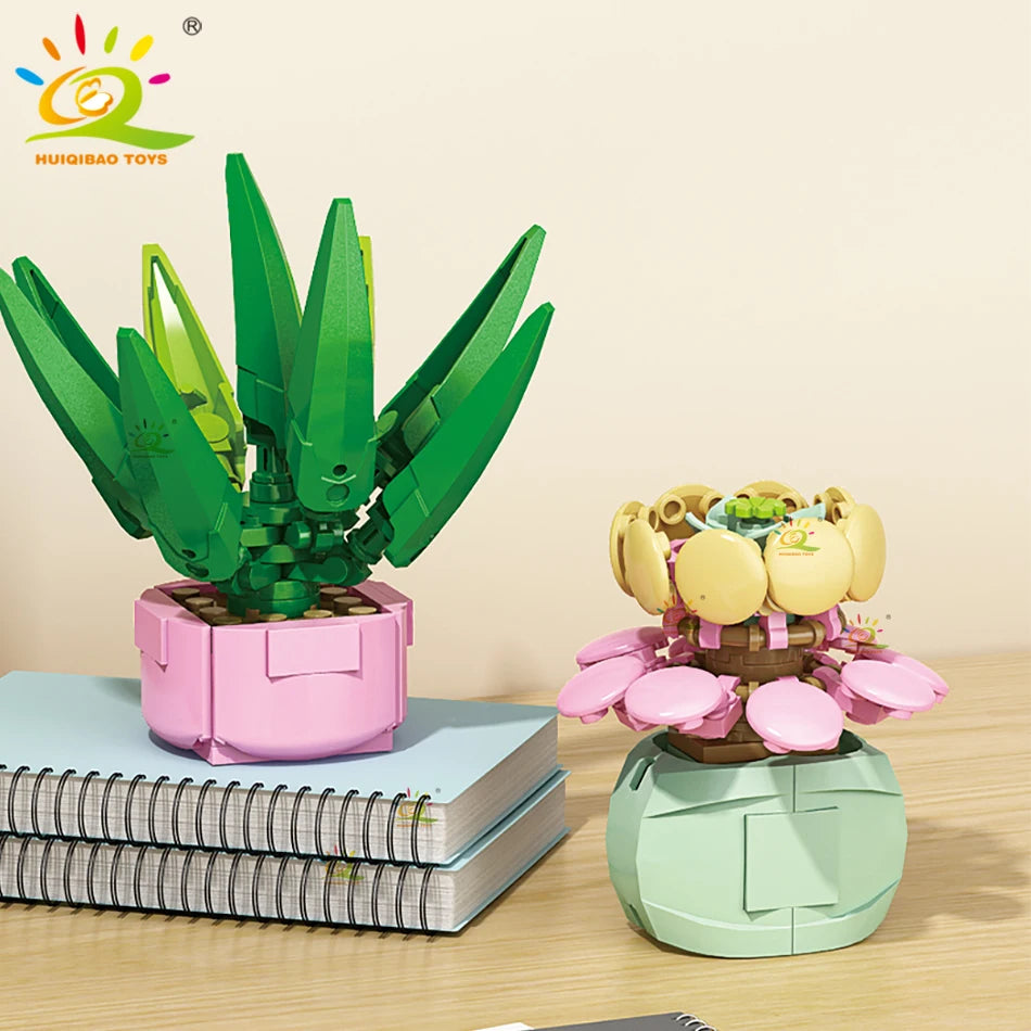 PENDRA Succulent Potted Floral Building Set