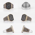 PENDRA Golden Rhinestone Trnedy Steel Ring