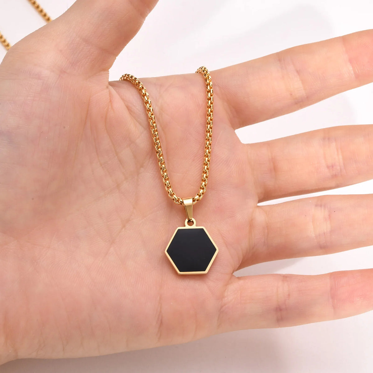 PENDRA Black Gold Pendant Necklace